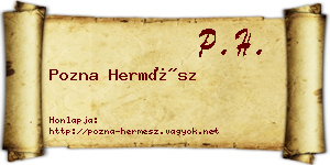 Pozna Hermész névjegykártya